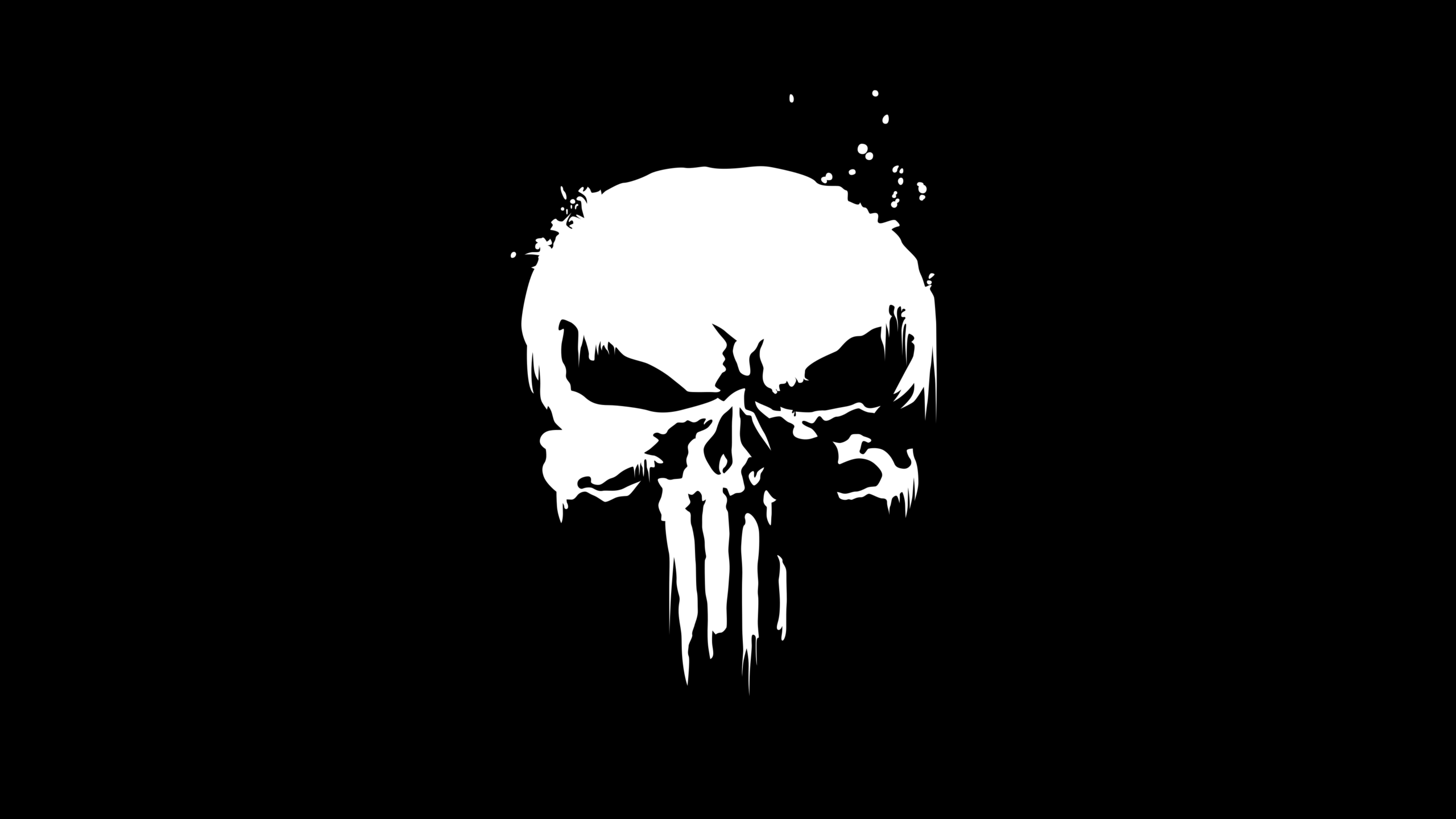 the punisher marvel comics skull black background monochrome 3840x2160 2802